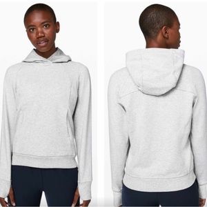 Lululemon Scuba Pullover Heathered Core Ultra Light Grey Size 6 Excellent